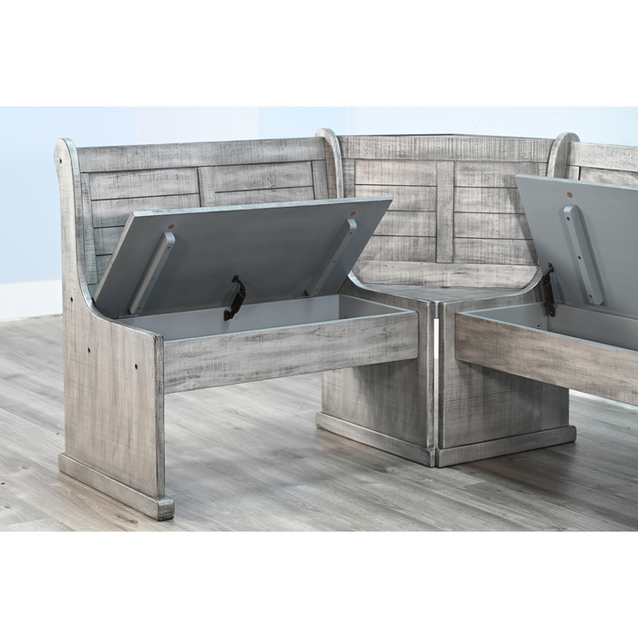 Sunny Designs Wood Breakfast Nook Dining Set Alpine Grey - Bed & Sofa Hub