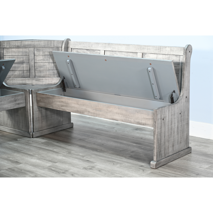 Sunny Designs Wood Breakfast Nook Dining Set Alpine Grey - Bed & Sofa Hub