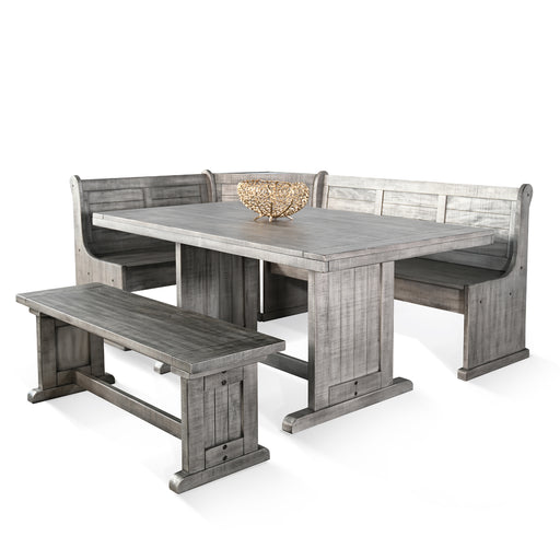 Sunny Designs Wood Breakfast Nook Dining Set Alpine Grey - Bed & Sofa Hub