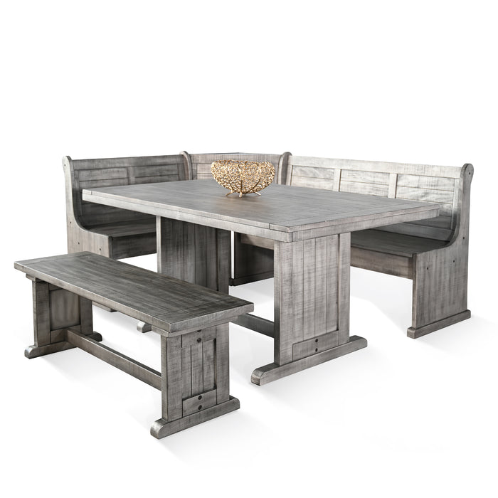 Sunny Designs Wood Breakfast Nook Dining Set Alpine Grey - Bed & Sofa Hub