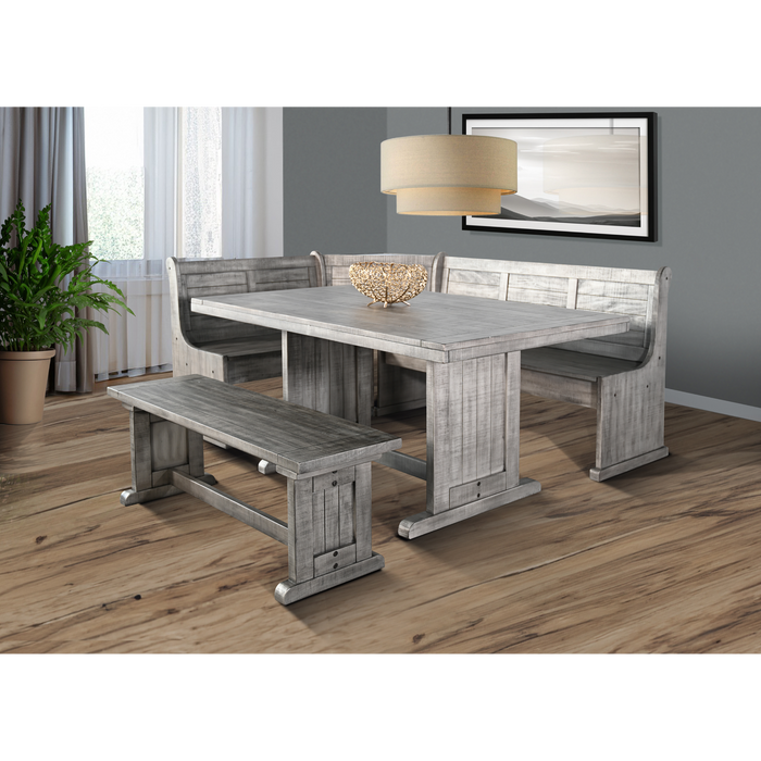 Sunny Designs Wood Breakfast Nook Dining Set Alpine Grey - Bed & Sofa Hub
