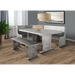 Sunny Designs Wood Breakfast Nook Dining Set Alpine Grey - Bed & Sofa Hub