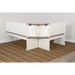 Sunny Designs Wood Breakfast Nook Dining Set Marble White and Buck Skin - Bed & Sofa Hub