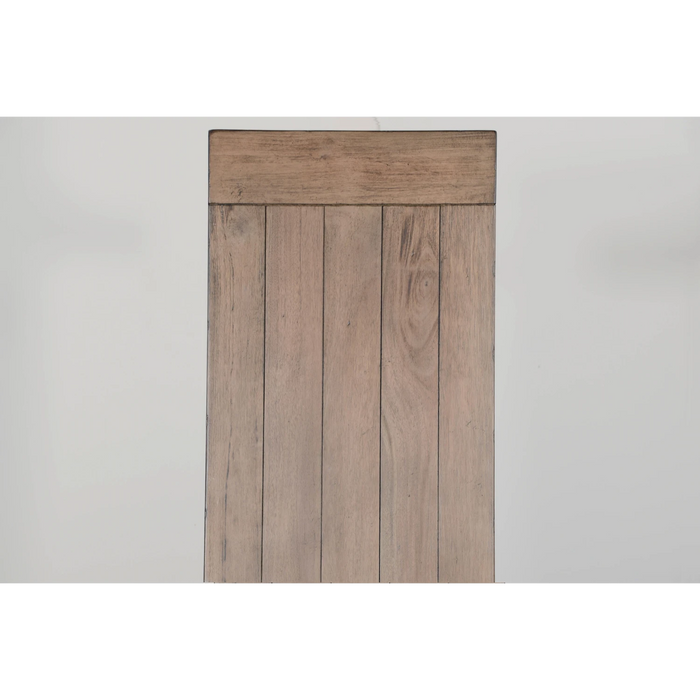 Sunny Designs Wood Breakfast Nook Dining Set Marble White and Buck Skin - Bed & Sofa Hub