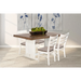 Sunny Designs Rectangular Wood Dining Table Marble White and Buck Skin - Bed & Sofa Hub