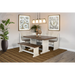 Sunny Designs Wood Breakfast Nook Dining Set Marble White and Buck Skin - Bed & Sofa Hub