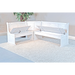 Sunny Designs Wood Side Bench Marble White - Bed & Sofa Hub