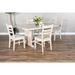 Sunny Designs Rectangular Wood Dining Table Marble White - Bed & Sofa Hub