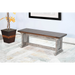 Sunny Designs Wood Side Bench Tobacco Leaf and Alpine Grey - Bed & Sofa Hub