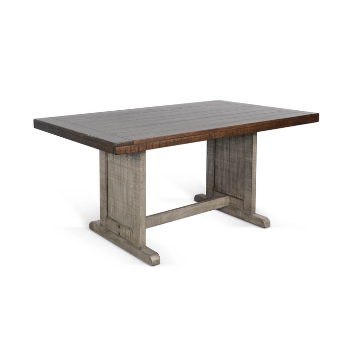 Sunny Designs Rectangular Wood Dining Table Tobacco Leaf and Alpine Grey - Bed & Sofa Hub