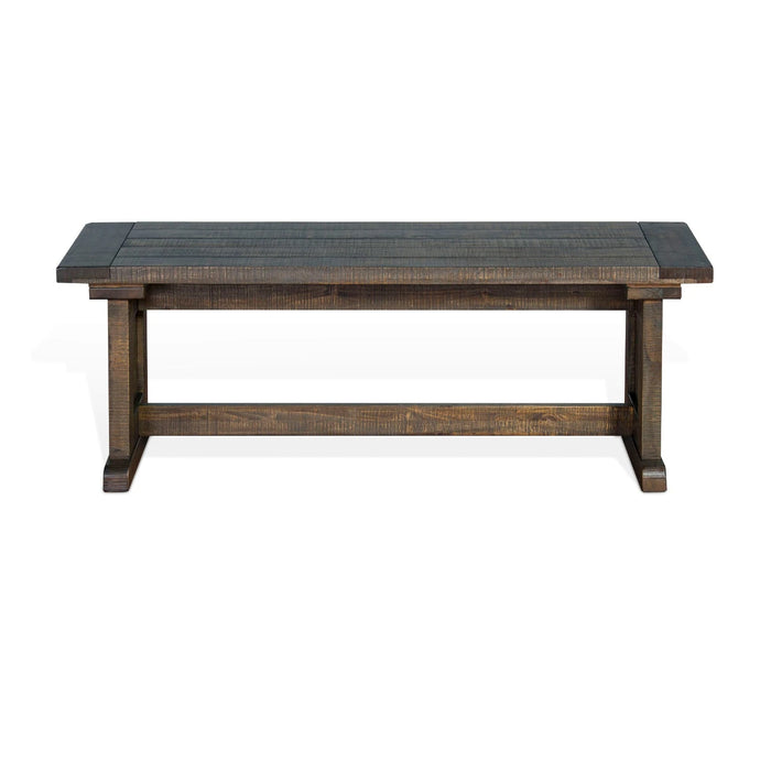 Sunny Designs Wood Side Bench Tobacco Leaf - Bed & Sofa Hub