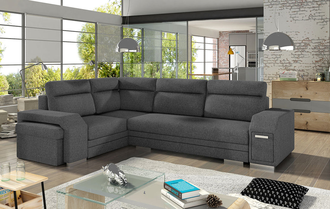 Maxima House Sectional FULL XL Sleeper Sofa MAGNUS S with storage MIR042 - Bed & Sofa Hub