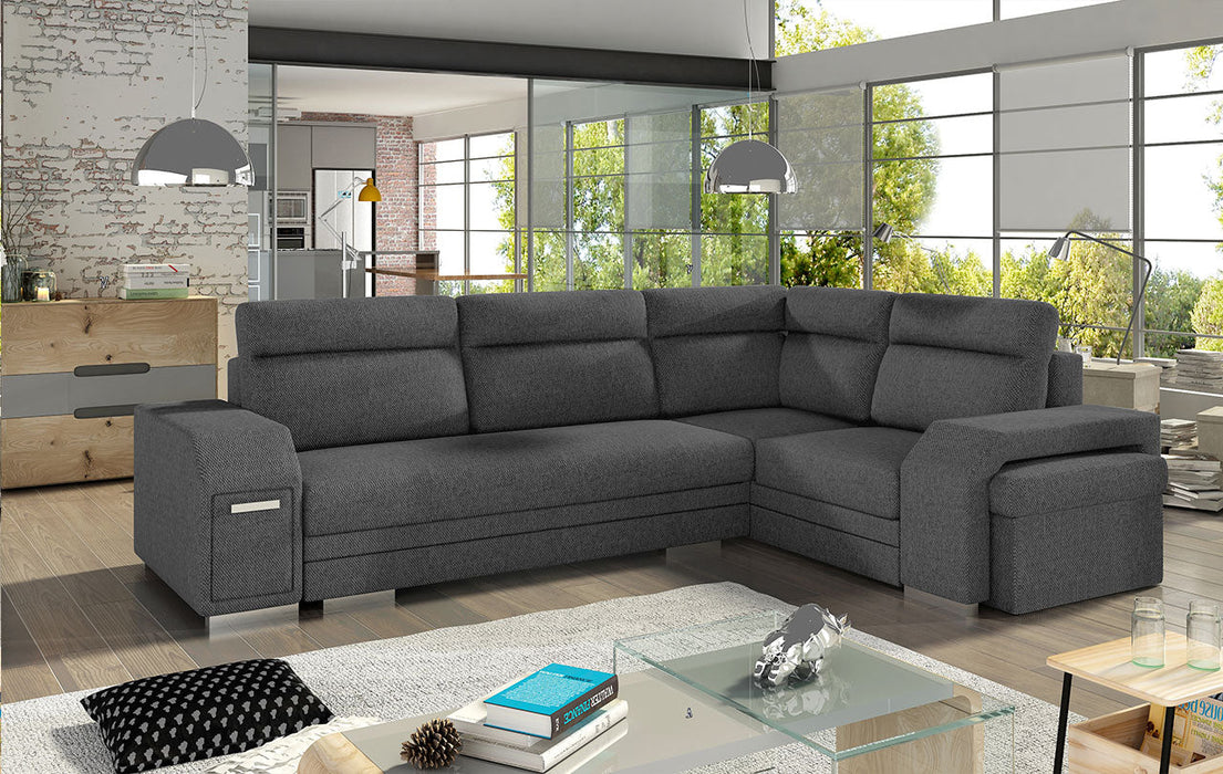 Maxima House Sectional FULL XL Sleeper Sofa MAGNUS S with storage MIR042 - Bed & Sofa Hub