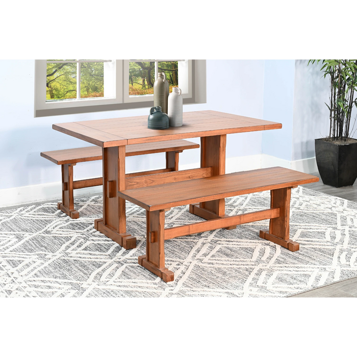 Sunny Designs Rectangular Wood Dining Table Rustic Oak - Bed & Sofa Hub