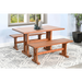 Sunny Designs Rectangular Wood Dining Table Rustic Oak - Bed & Sofa Hub