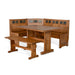 Sunny Designs Sedona Breakfast Nook Set with Side Bench Rustic Oak - Bed & Sofa Hub