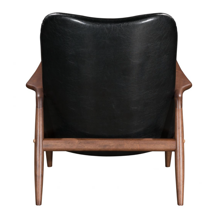 Zuo Bully Lounge Chair & Ottoman Black - Bed & Sofa Hub