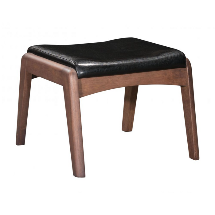 Zuo Bully Lounge Chair & Ottoman Black - Bed & Sofa Hub