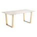 Zuo Atlas Dining Table White & Gold - Bed & Sofa Hub