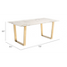 Zuo Atlas Dining Table White & Gold - Bed & Sofa Hub