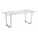 Zuo Atlas Dining Table White & Silver - Bed & Sofa Hub