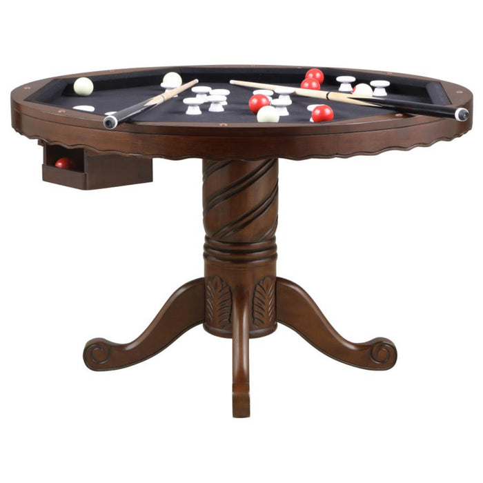 Coaster Turk 5-piece 3-in-1 Dining and Game Table Room Set Tobacco - Bed & Sofa Hub