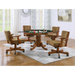 Coaster Mitchell 5-piece 3-in-1 Game Table and Dining Room Set Amber - Bed & Sofa Hub