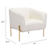 Zuo Micaela Armchair Ivory - Bed & Sofa Hub