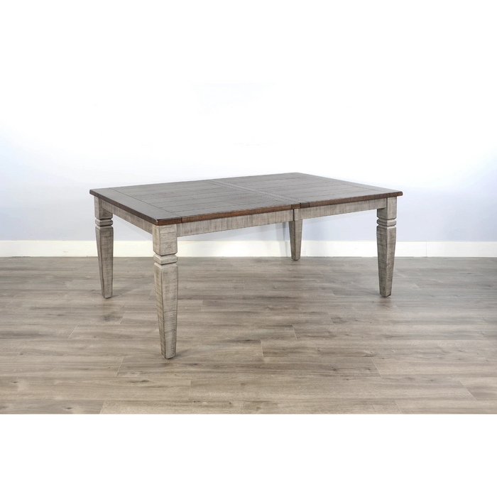 Sunny Designs Extension Dining Table with Butterfly Leaf Tobacco Leaf and Alpine Grey - Bed & Sofa Hub