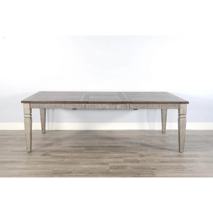 Sunny Designs Extension Dining Table with Butterfly Leaf Tobacco Leaf and Alpine Grey - Bed & Sofa Hub