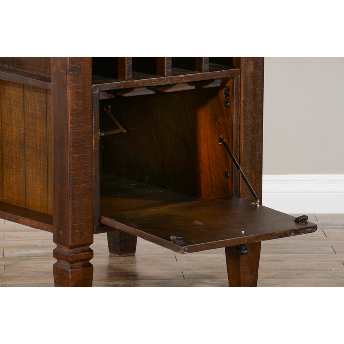 Sunny Designs 54" Round Counter Height Dining Table Tobacco Leaf - Bed & Sofa Hub