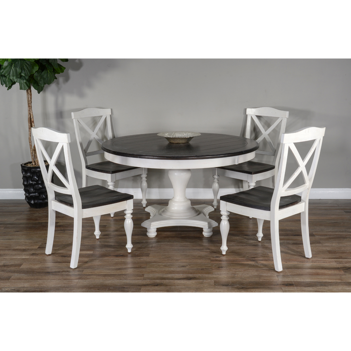 Sunny Designs Wood Carriage House X-Back Dining Chair European Cottage - Bed & Sofa Hub