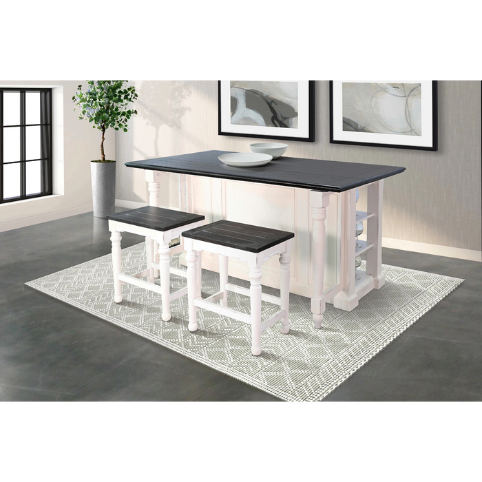 Sunny Designs Carriage House Kitchen Island, 13" Drop Leaf European Cottage - Bed & Sofa Hub