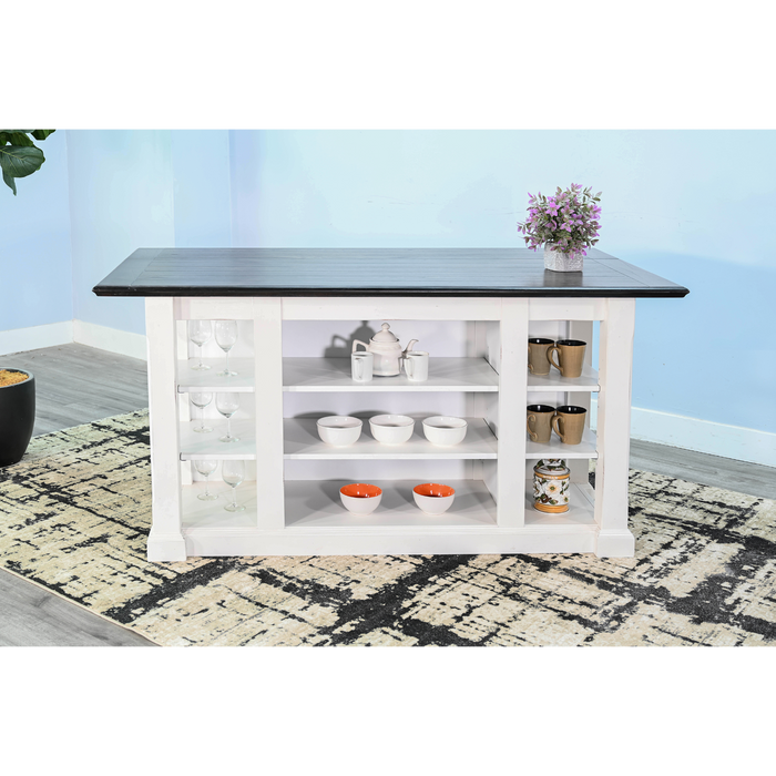 Sunny Designs Carriage House Kitchen Island, 13" Drop Leaf European Cottage - Bed & Sofa Hub