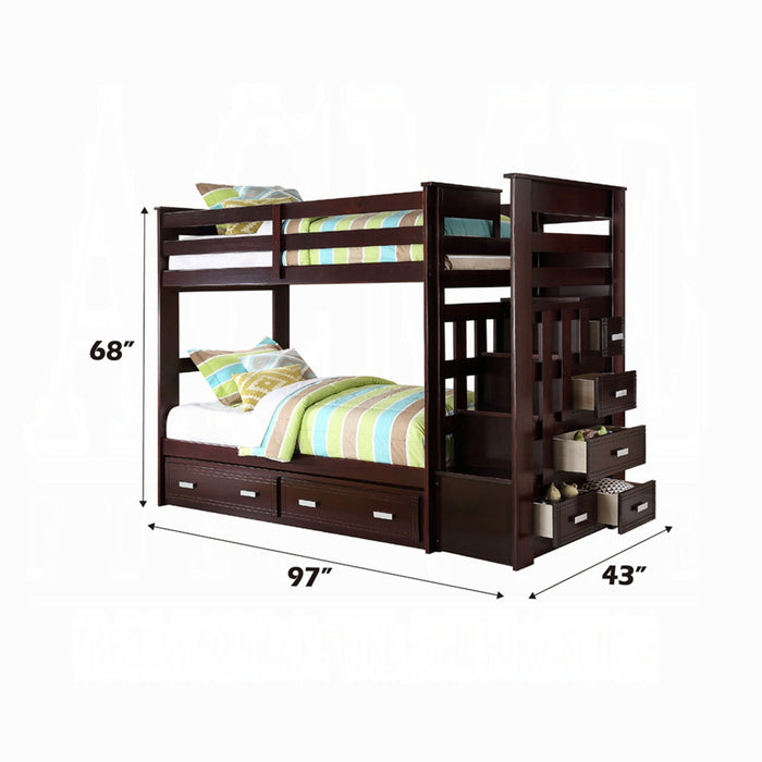 ACME Allentown Twin/Twin Bunk Bed W/Trundle & Storage - Bed & Sofa Hub