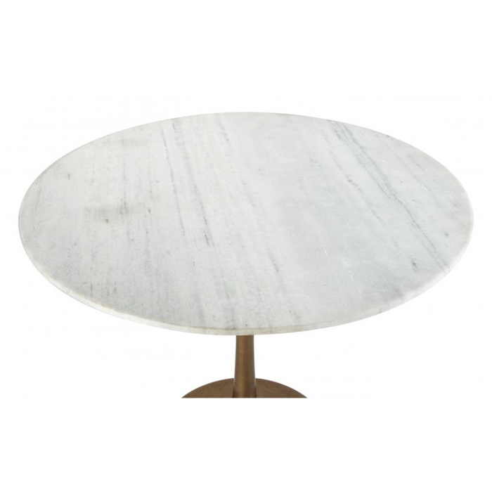Zuo Fullerton Dining Table White & Gold - Bed & Sofa Hub