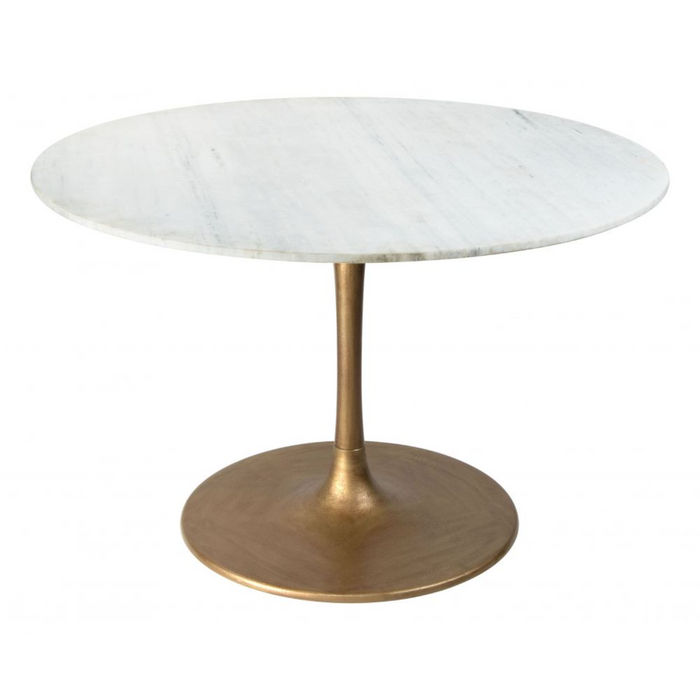 Zuo Ithaca Dining Table White & Gold - Bed & Sofa Hub