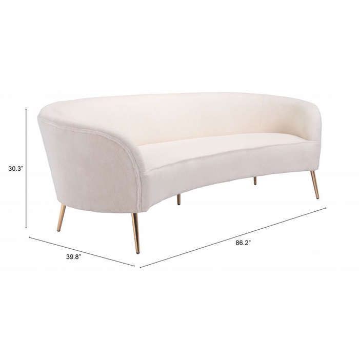 ZUO Luna Sofa Cream - Bed & Sofa Hub