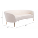 ZUO Luna Sofa Cream - Bed & Sofa Hub