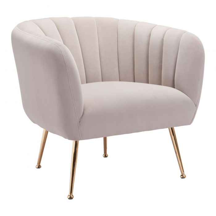 Zuo Deco Accent Chair Beige - Bed & Sofa Hub