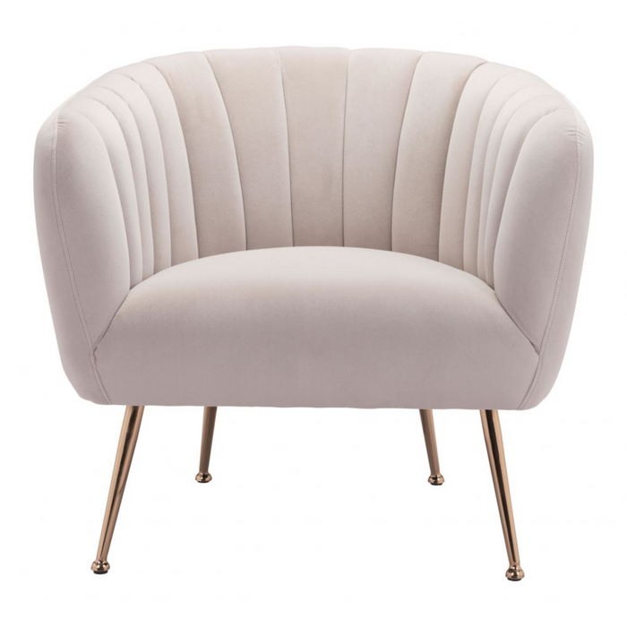 Zuo Deco Accent Chair Beige - Bed & Sofa Hub