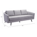ZUO Divinity Sofa Gray - Bed & Sofa Hub