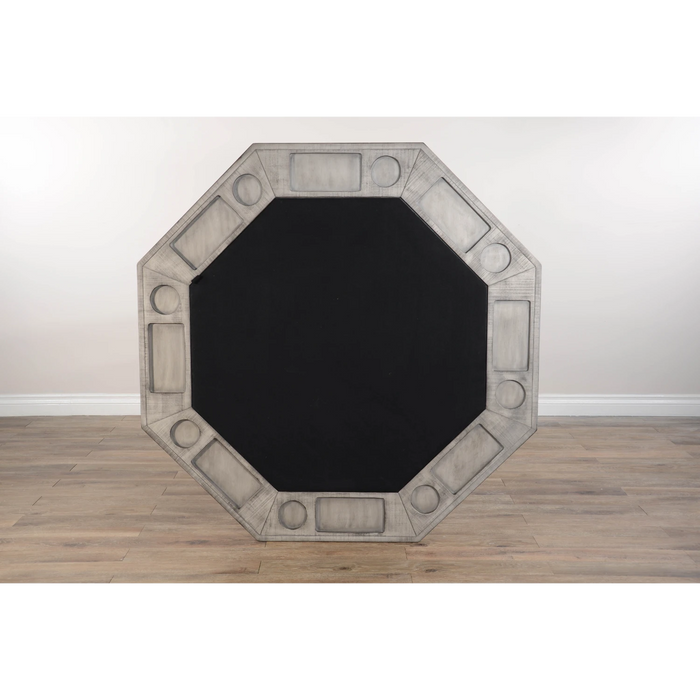 Sunny Designs Reversible Game and Dining Poker Table Alpine Grey - Bed & Sofa Hub