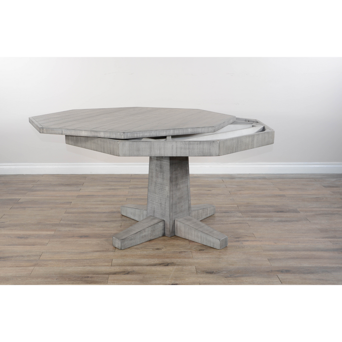 Sunny Designs Reversible Game and Dining Poker Table Alpine Grey - Bed & Sofa Hub