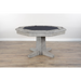 Sunny Designs Reversible Game and Dining Poker Table Alpine Grey - Bed & Sofa Hub