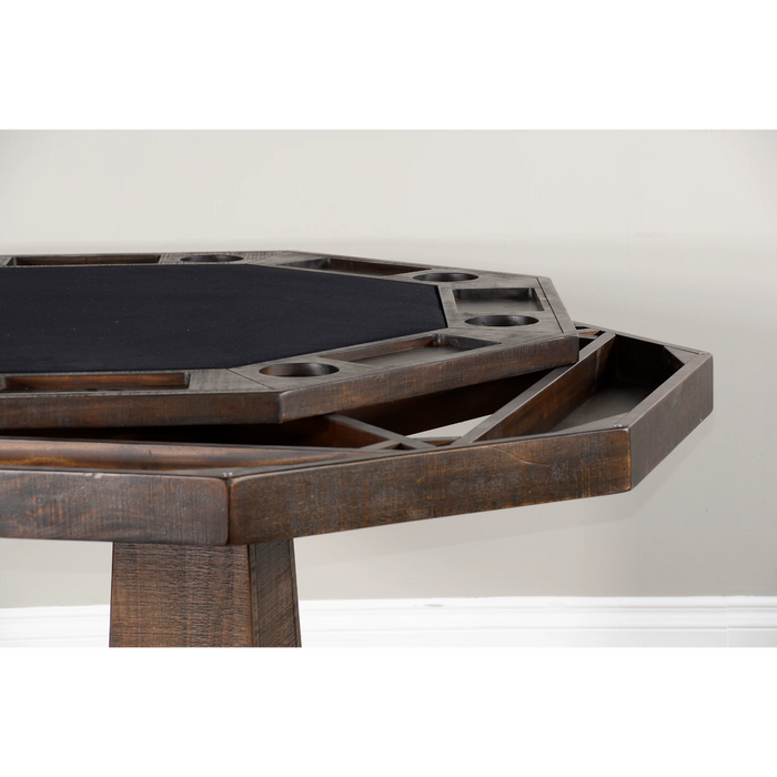 Sunny Designs Reversible Game and Dining Poker Table Tobacco leaf - Bed & Sofa Hub