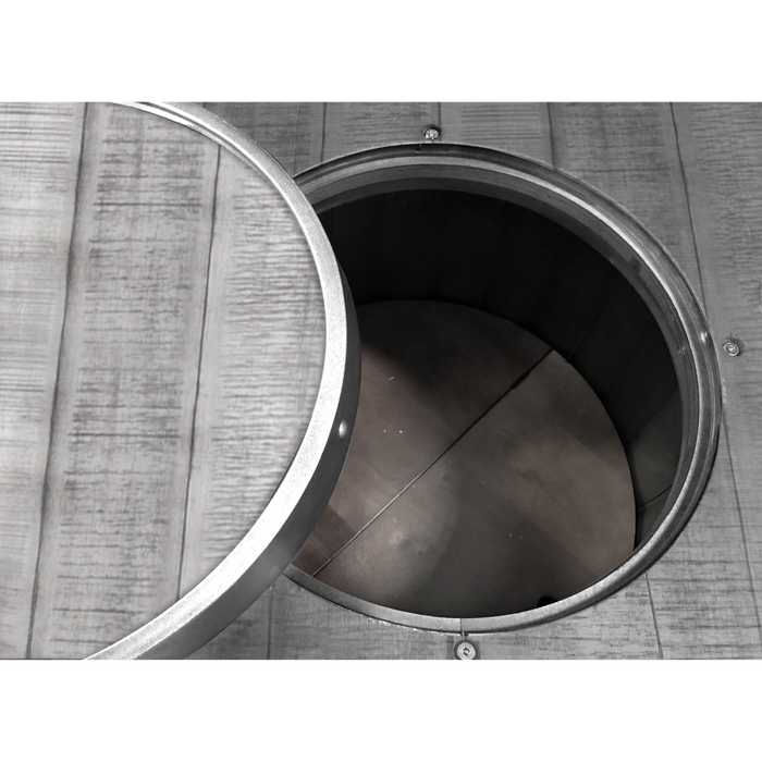 Sunny Designs Round Pub Table with Wine Barrel Base Alpine Grey - Bed & Sofa Hub