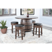 Sunny Designs Round Pub Table with Wine Barrel Base Buckskin - Bed & Sofa Hub