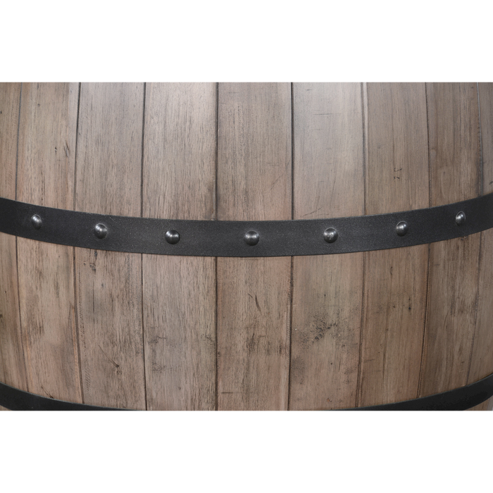 Sunny Designs Round Pub Table with Wine Barrel Base Buckskin - Bed & Sofa Hub