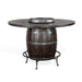 Sunny Designs Round Pub Table with Wine Barrel Base Tobacco Leaf - Bed & Sofa Hub
